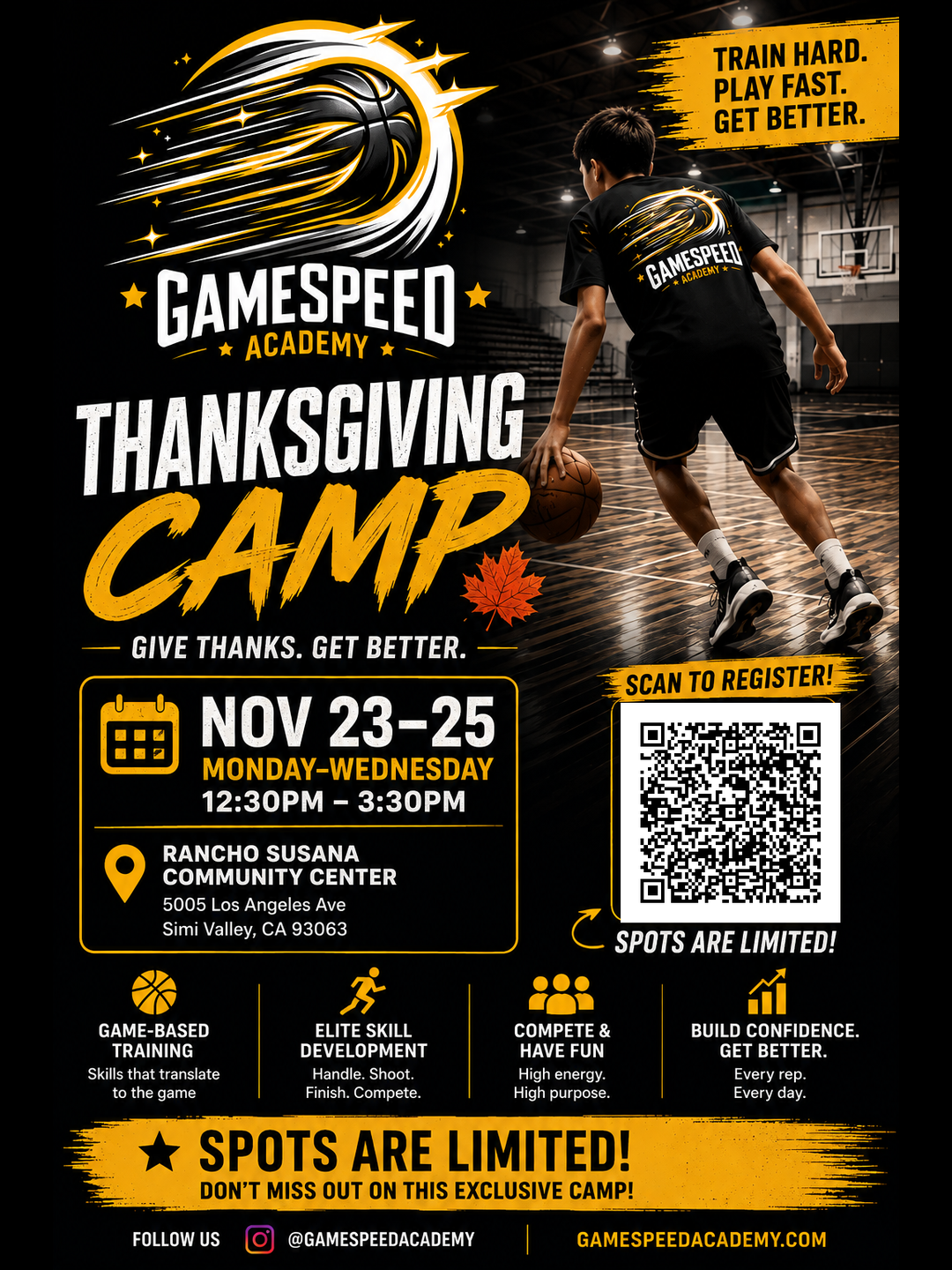 GameSpeed Academy Thanksgiving Basketball Camp